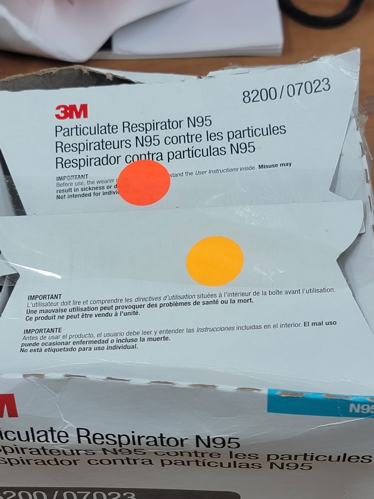 3M ESPE 8200 NIOSH N95 Particulate Respirator Face Masks 20/Pk