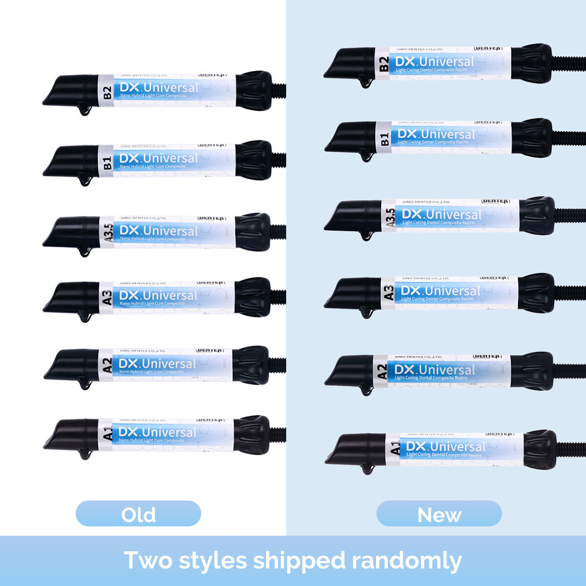 DX Dental Universal Light Cure Composite Resin A1,A2,A3,A3.5,B1 Shade 4g/Syringe