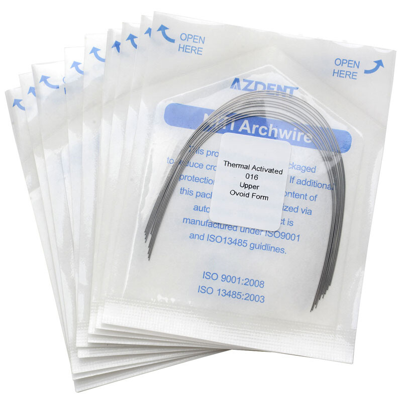 10x Dental Orthodontic Heat Thermal Activated Niti Round Arch Wires All Size