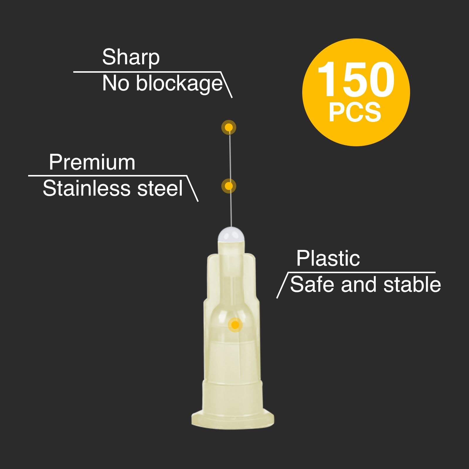 TENKAIWICK 150 Pack 30Ga 1/2Inch Sterile Disposable Injection Needl 30 Ga