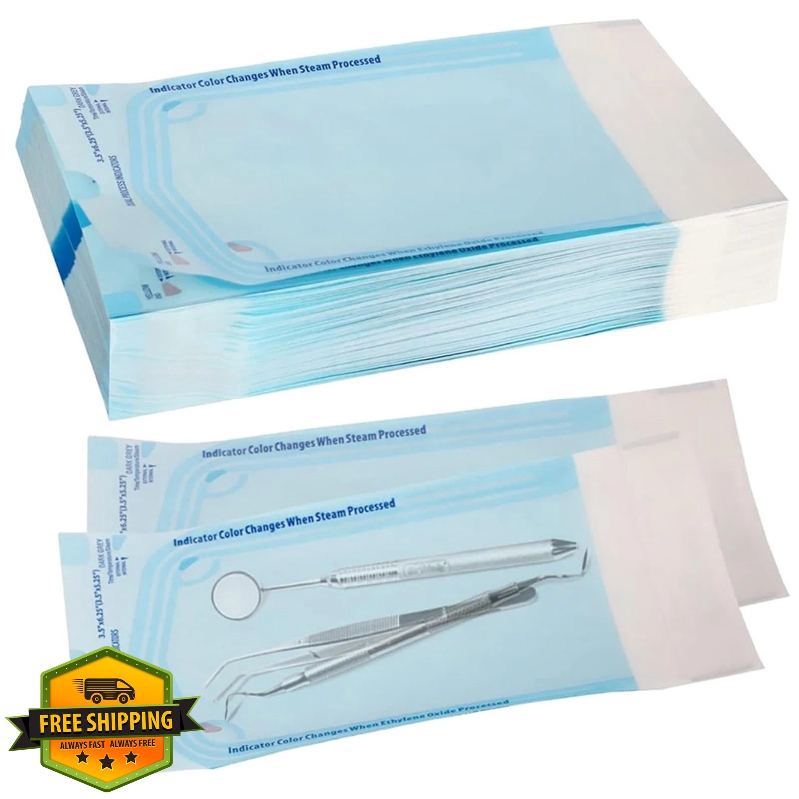 Yuelong Sterilization Pouch Bags 2.25″ x 5″ 200 Pcs