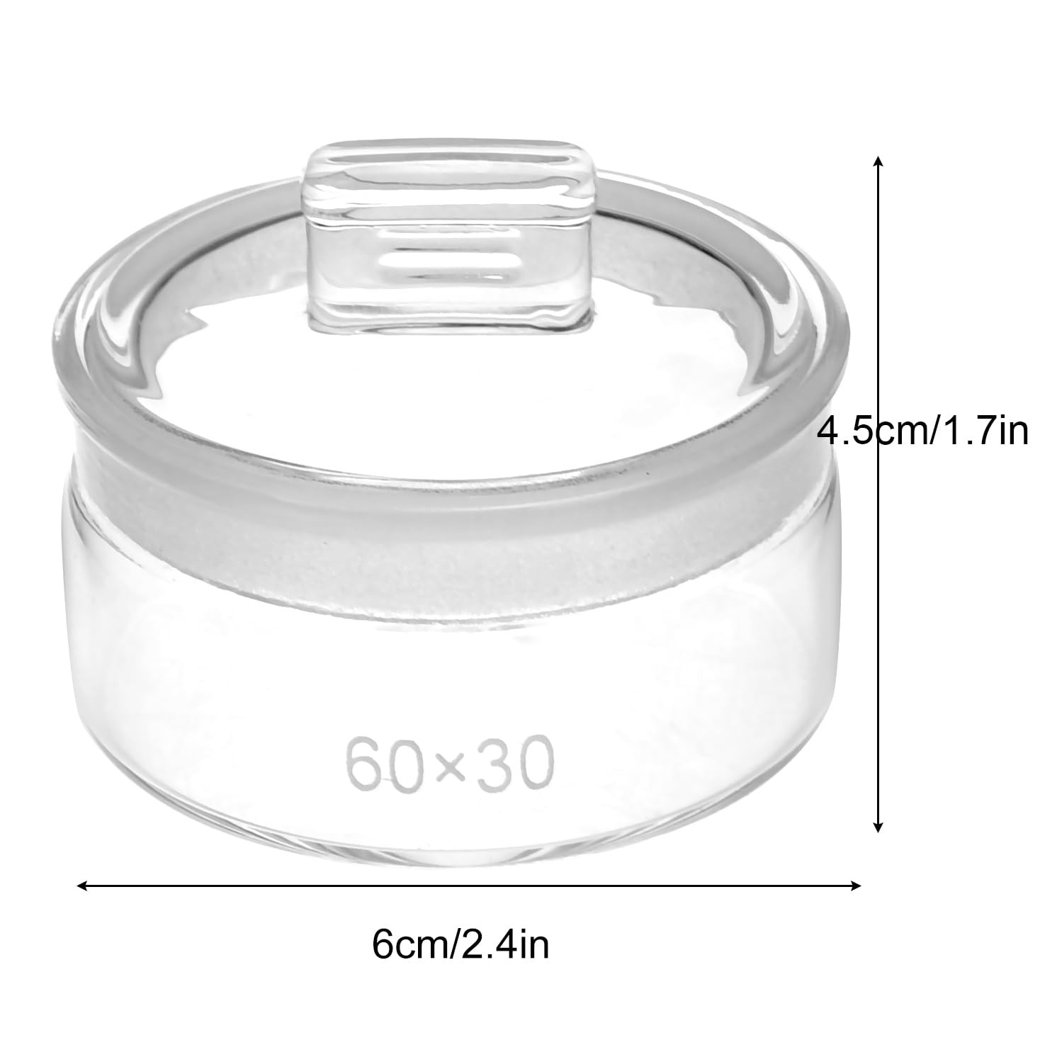 Glass Weighing Bottle Low Form Transparent Laboratory Storage Flask for Hygro…