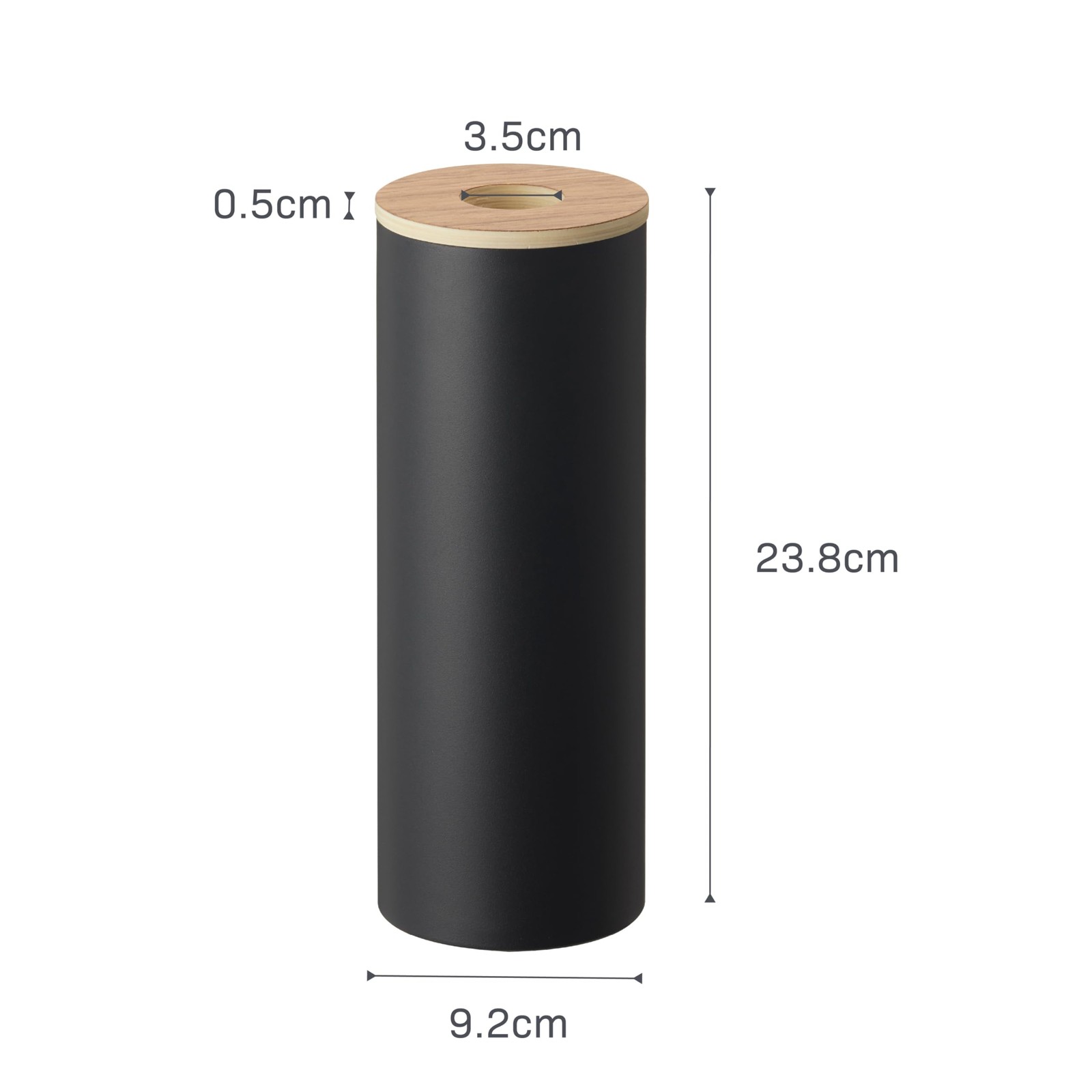 Yamazaki Home Rin Reusable Round Tissue Holder Case Metal Tissue Container