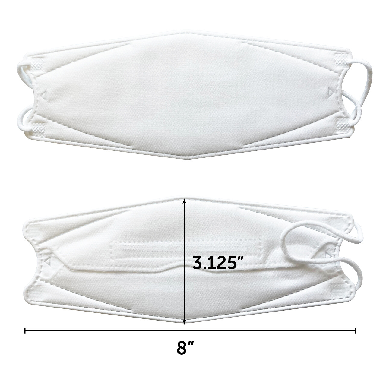 2 Pack KF94 WHITE Protective Safety Face Mask 4 Layer Adult Made in Korea
