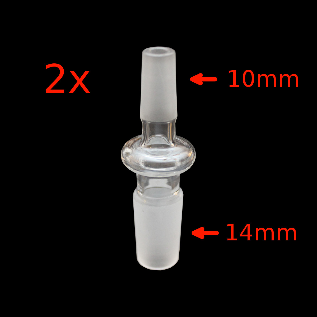 (2x) 14mm Male to 10mm Male Glass Adapter