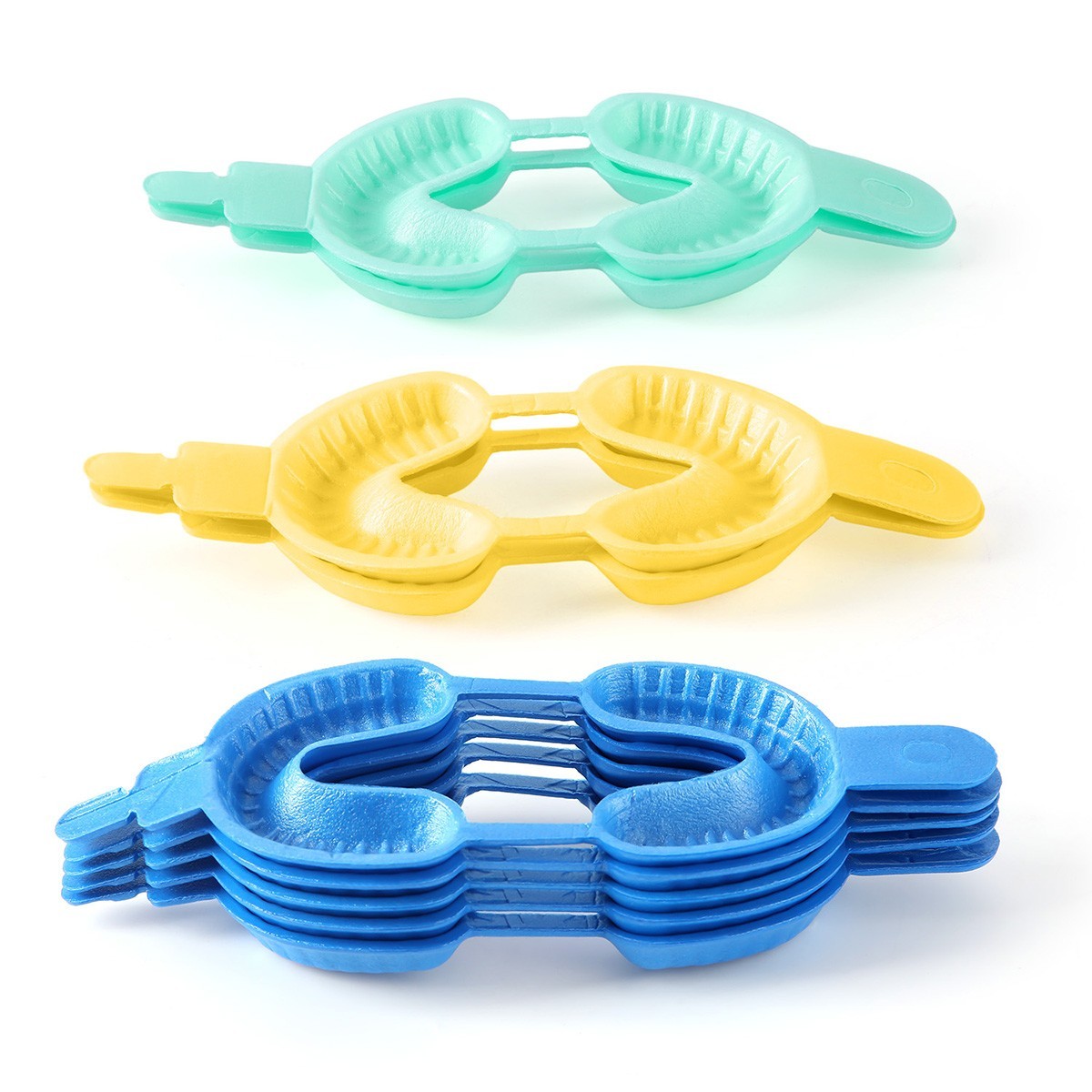 Dental Disposable Fluoride Foam Trays Materials Tray Dual Arch Trays S/ M/ L
