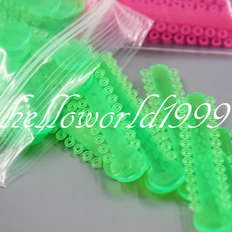 1 Pack 1008 Pcs Neon Green Dental Orthodontics Elastic Ligature Ties Rubber Band