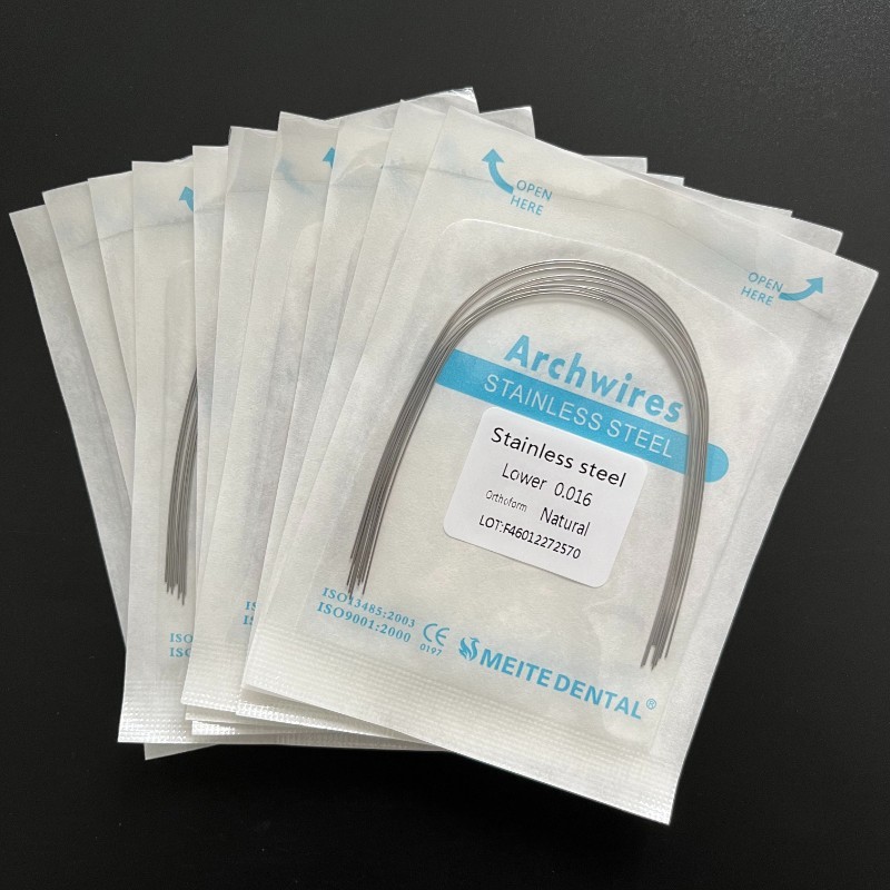 10Packs Arch Wires Dental Orthodontic Super Elastic NiTi/Stainless Steel 100Pcs
