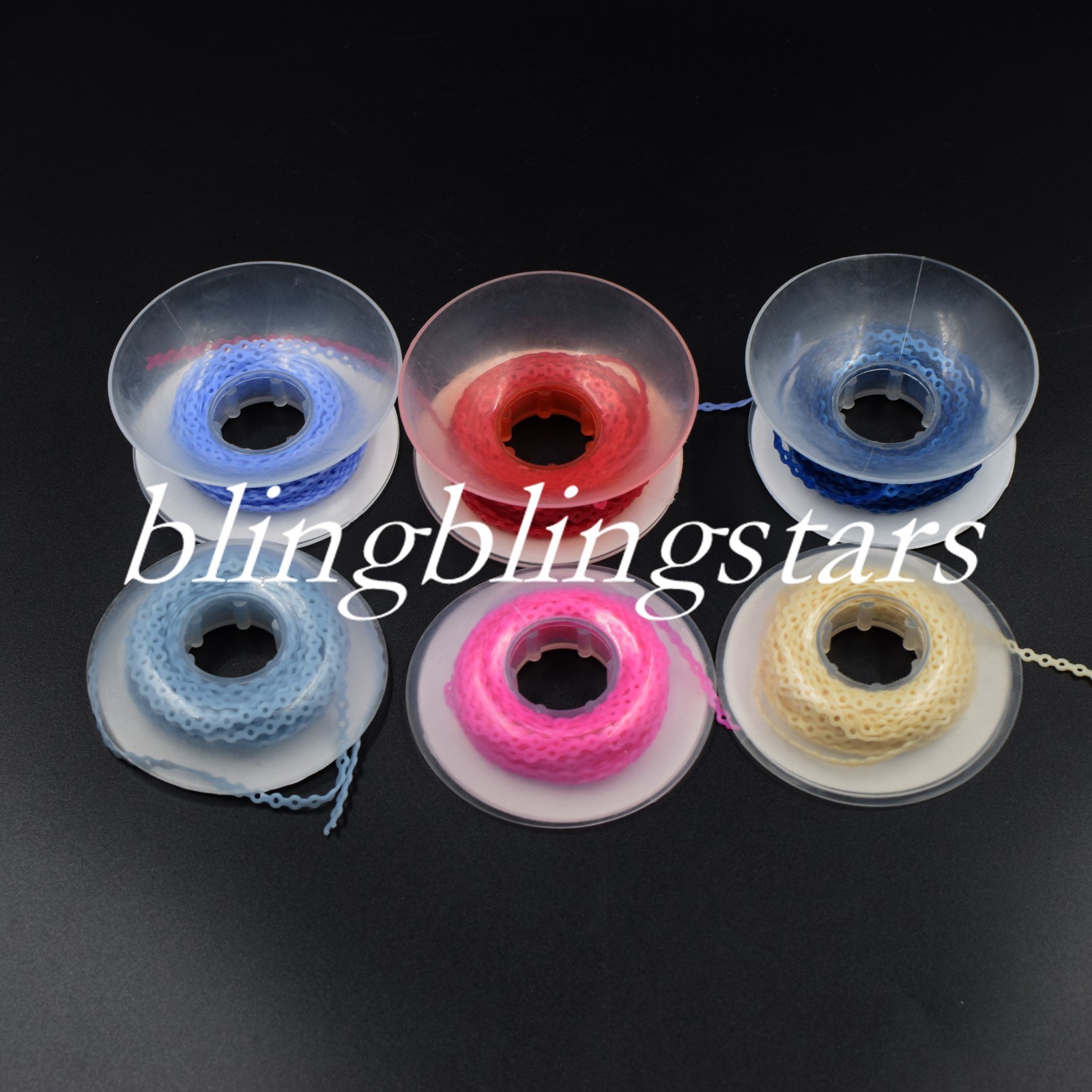 Dental Orthodontic Elastic Ultra Power Chain Rubber Band Long/Short/Continuous