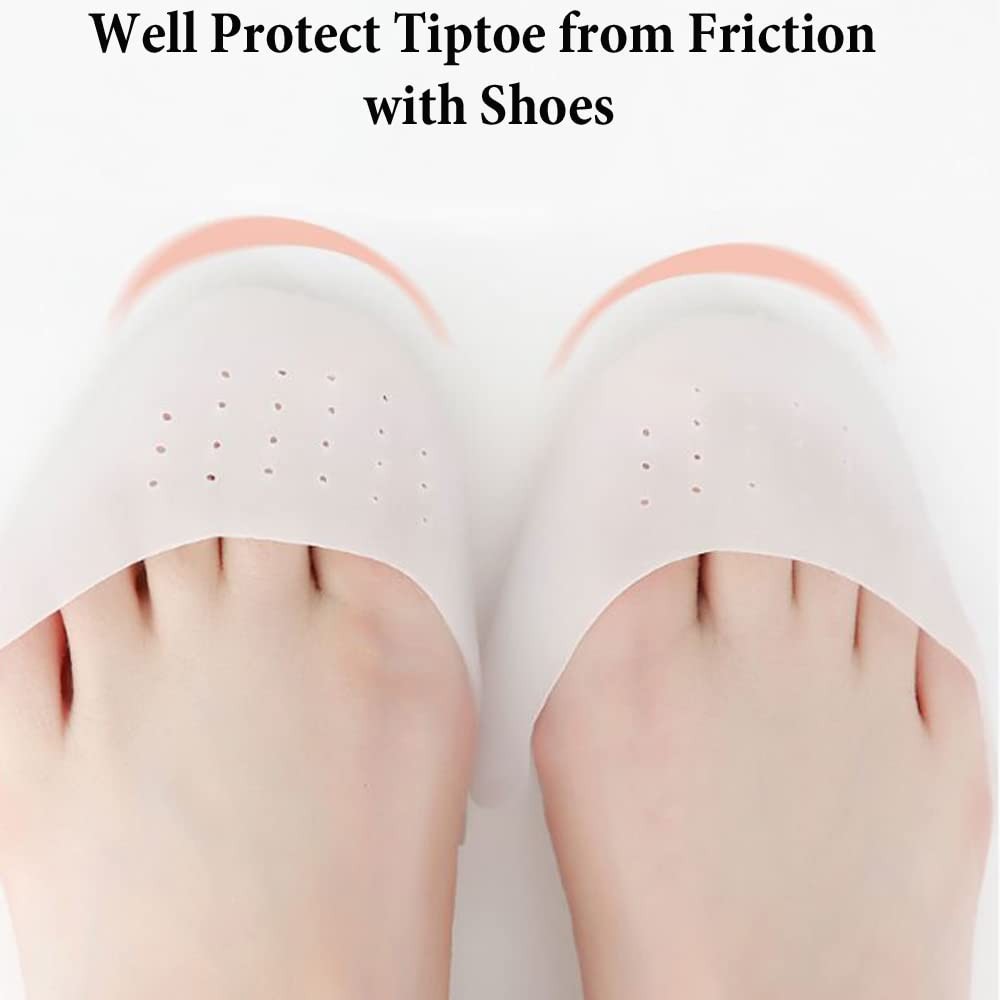 Silicone Toe Protectors for High Heel, Pads, Gel caps 4-11, Beige