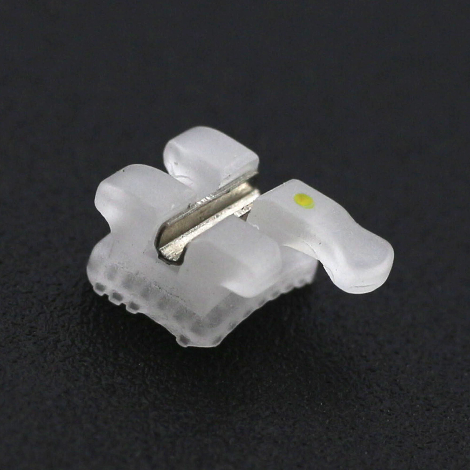 Orthodontic Ceramic Brackets w/Metal Slot 022 018 Roth MBT 3 Hook Braces Clarity