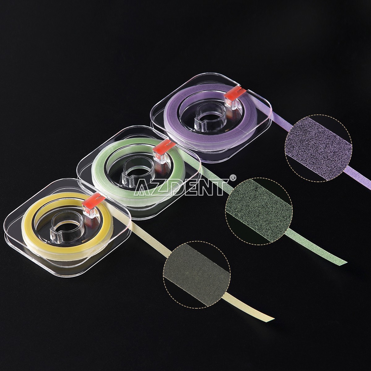Dental Polishing Strips Resin Coarse Medium Fine 4mm colour-coded grit sizes