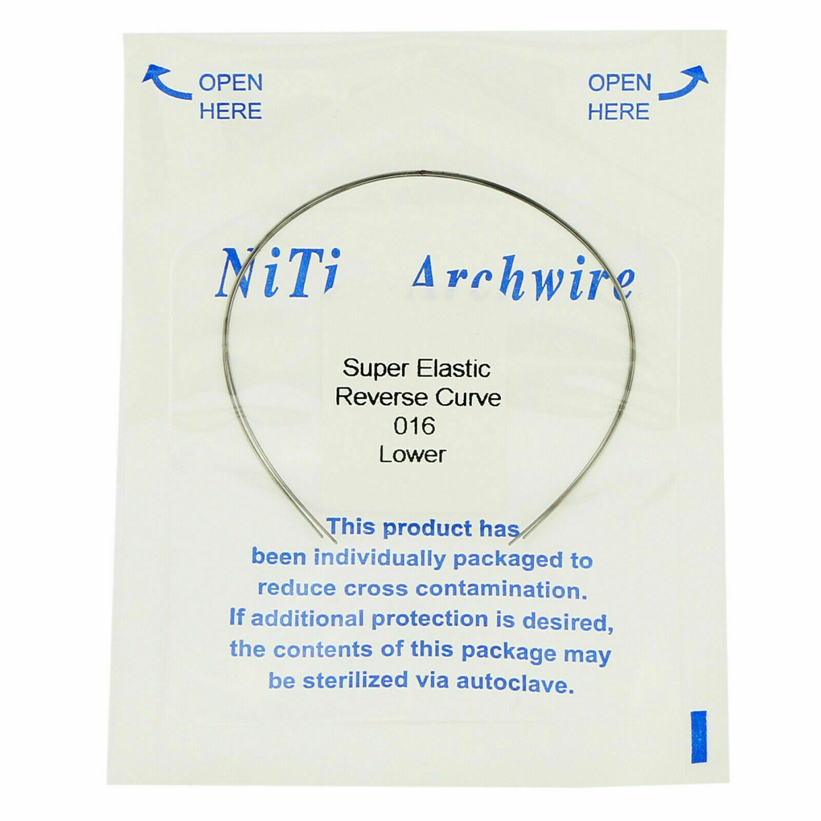 Dental Orthodontic Niti Arch Wire Reverse Curve Round Upper/Lower 012-020