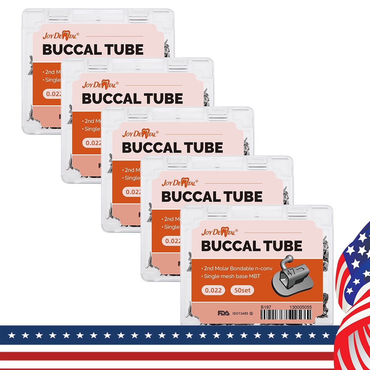 Dental Ortodoncia Tubos bucales de MBT 022 2do Molar Bondable Non-Convertible