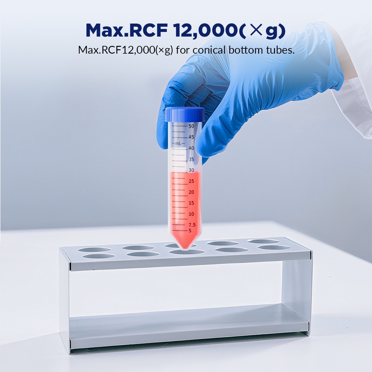 50mL Conical Centrifuge Test Tubes,Sterile,w/Screw Caps Graduated Write-on Spot