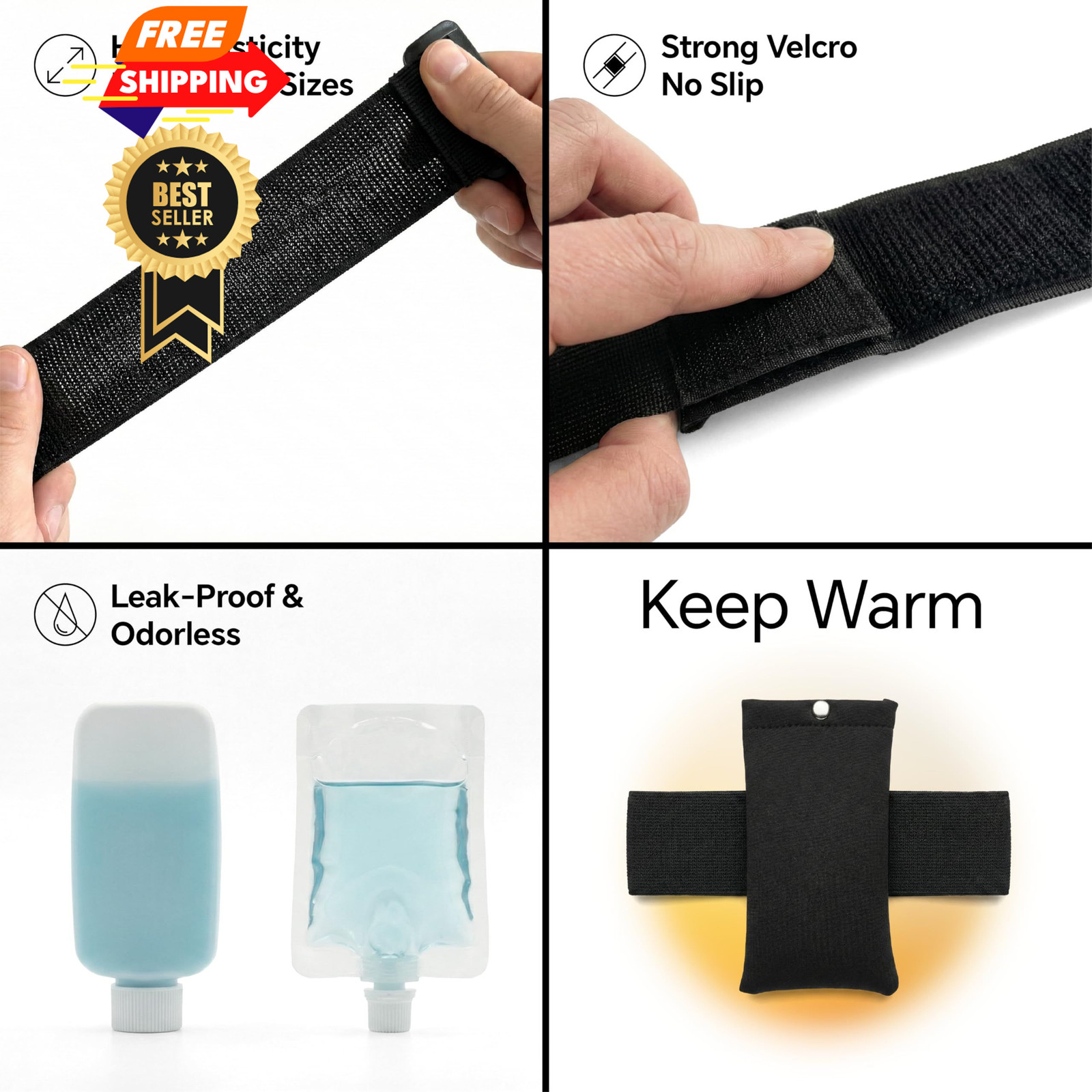 20 Pcs Urine Test Complete Kit – 10 Temperature Slim, White;black