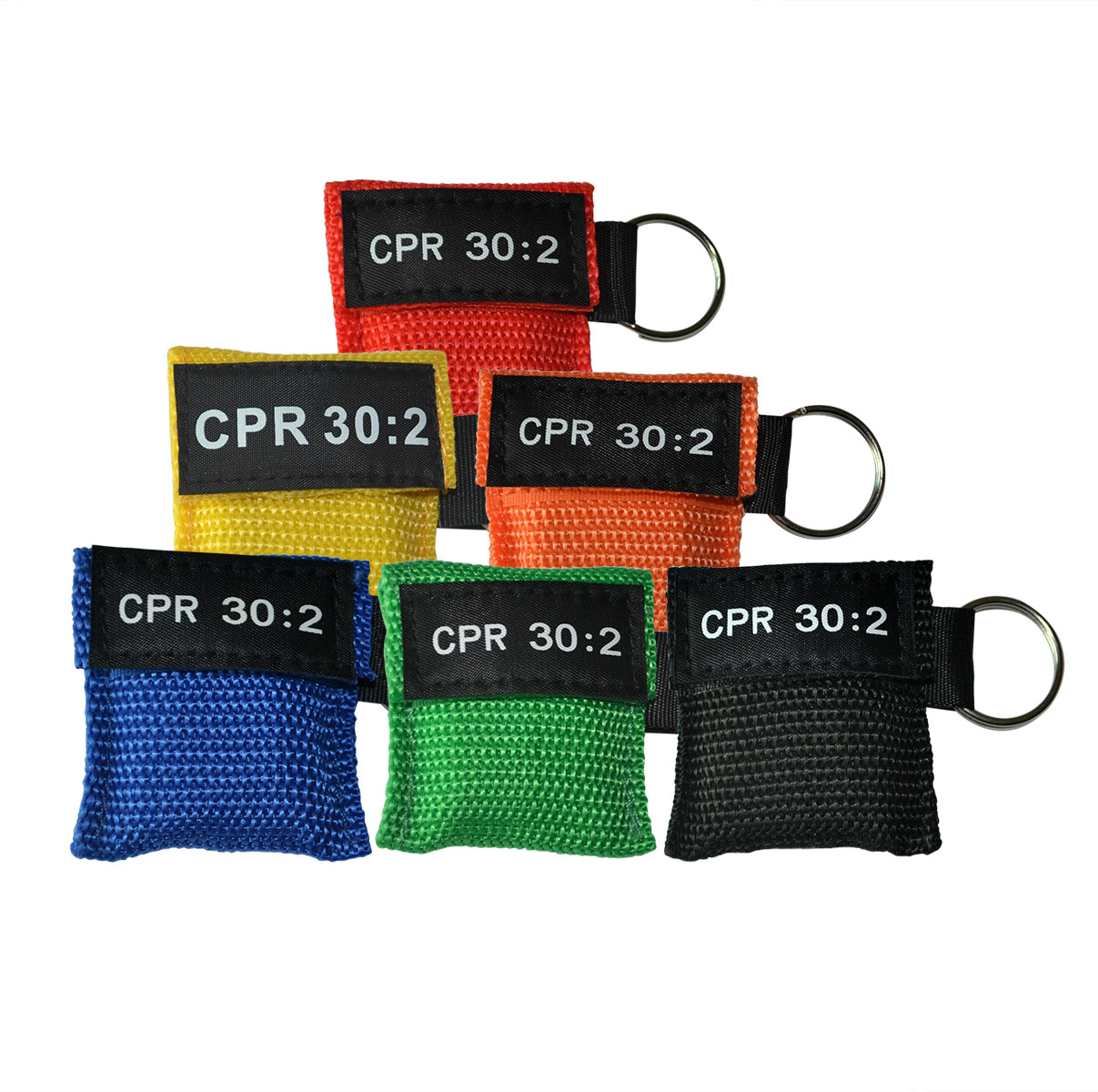 200 pcs Rescue CPR 30:2 Mask Keychain Keyring Face Shield First Aid Training