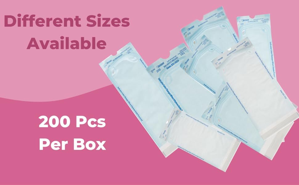 Self Seal Sterilization Pouches – Autoclave Sterilizer Bags 2.25″x 5″ Tattoo