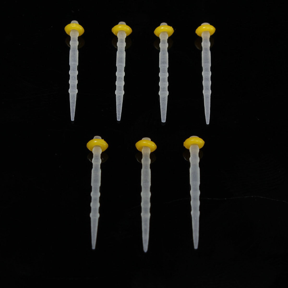 5 Boxes Dental Fiber Post Resin Quartz Glass Material Screw Thread 1.2mm Yellow
