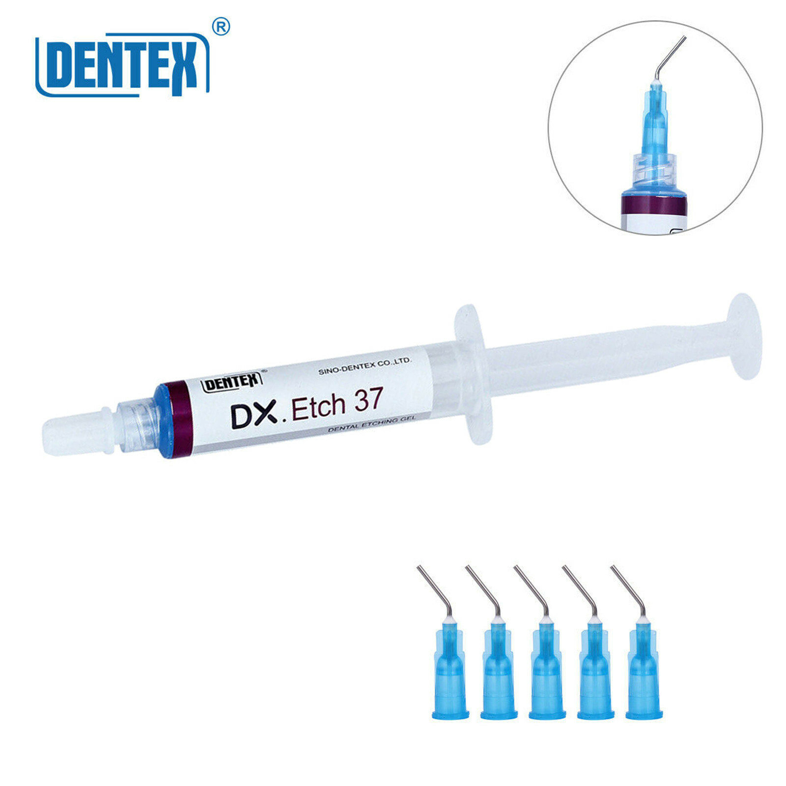 1-50Pcs Dentex Dental Acid Etching Gel 37% 5 ml/syringe DX Etch 37