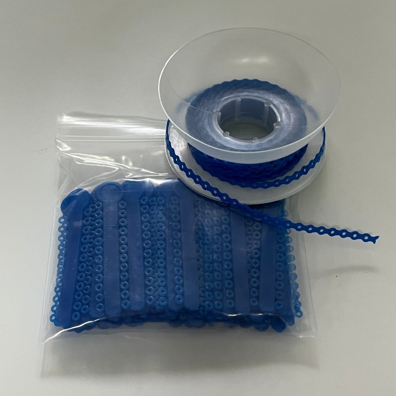 Dental Orthodontic Elastic Ligature Tie&Long/Short/Continuous Power Chain Blue