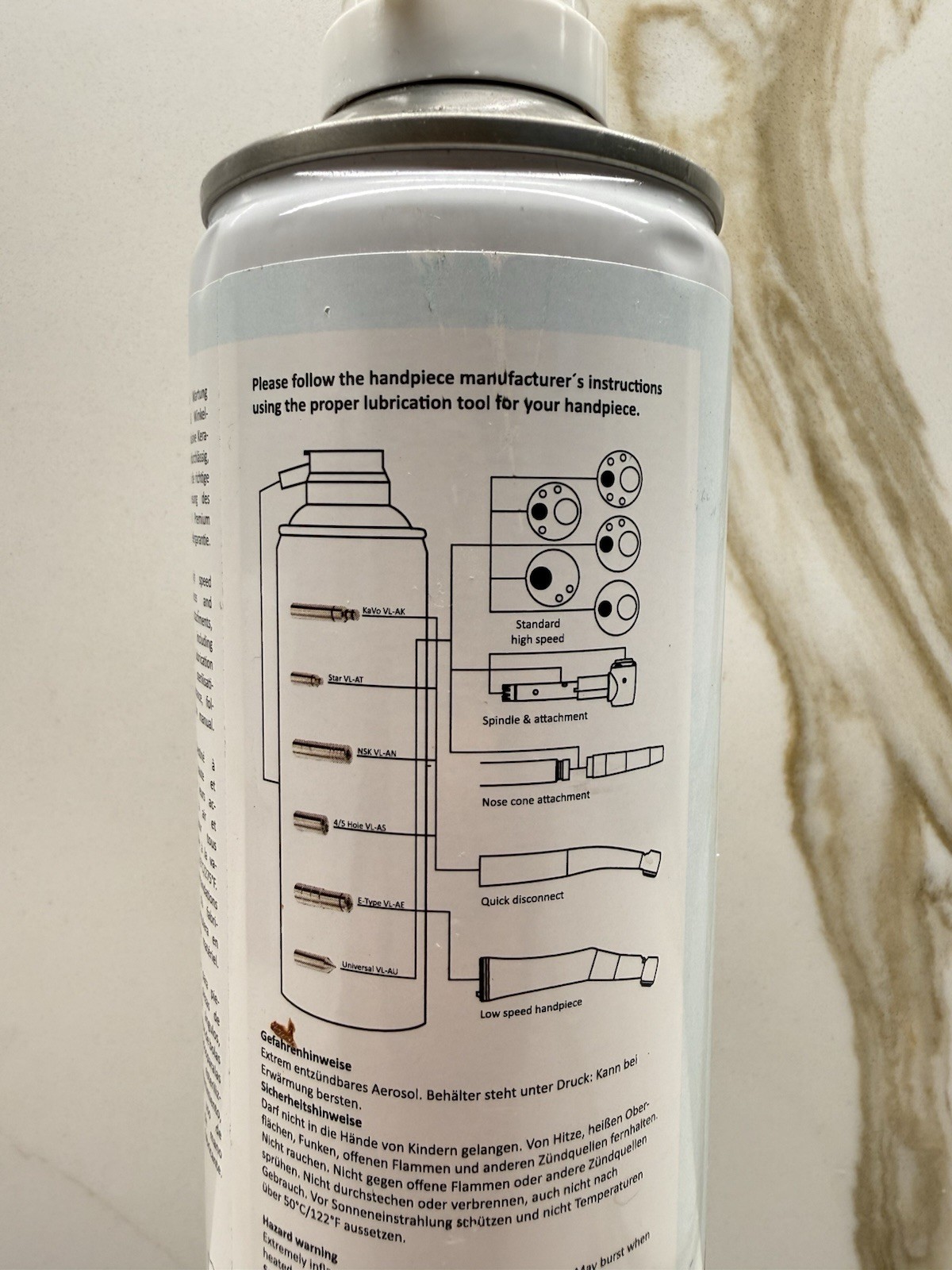 UNIVERSAL OIL SPRAY 500 ML.FOR ANY BRAND OF HANDPIECE