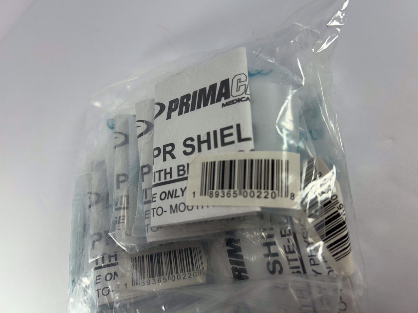 Primacare RS-8632-CS CPR Barrier With One Way Valve Face Shield (Pack of 10)