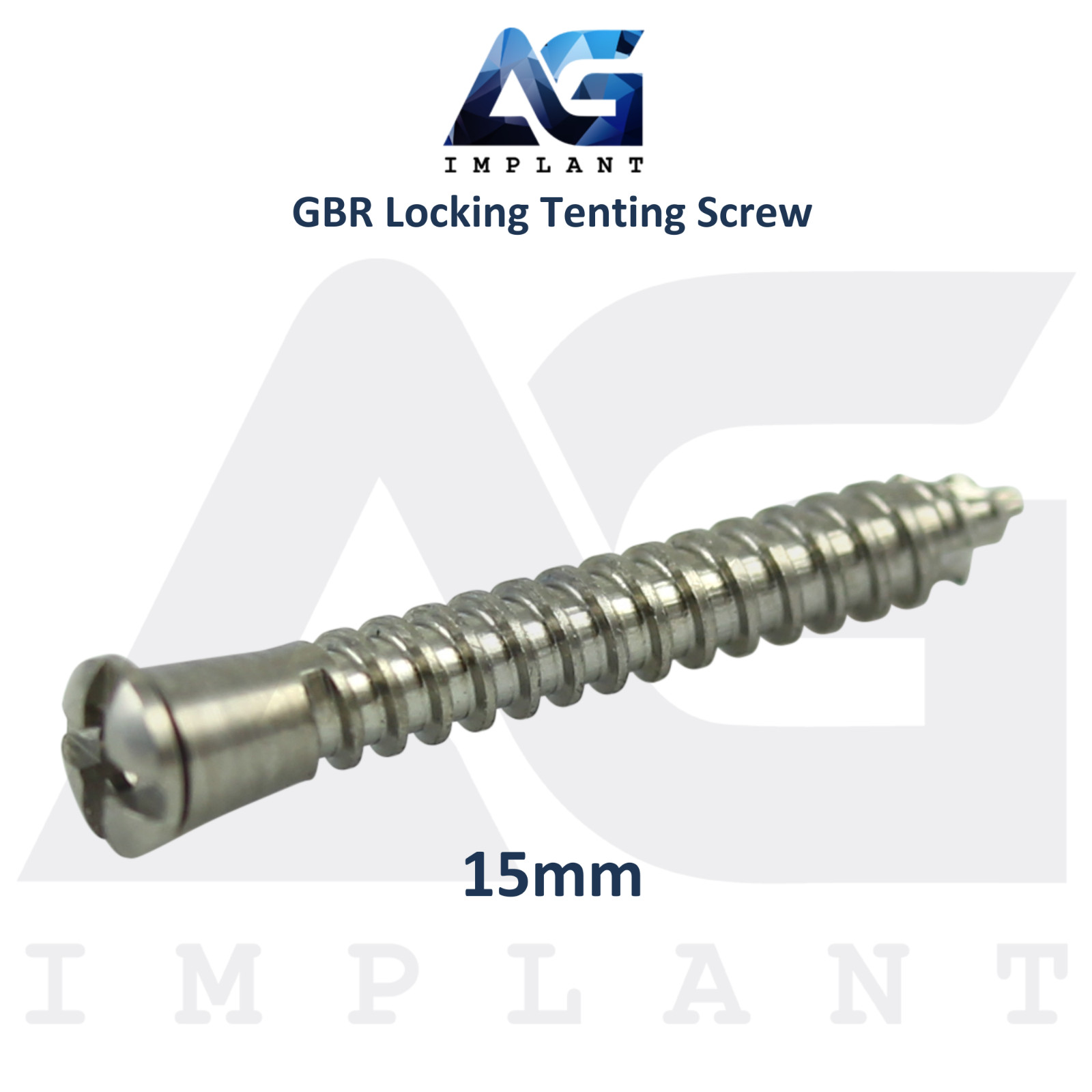 10 Dental Locking Tenting Screw Ø2.5mm GBR Membrane Titanium Fixation Sterile