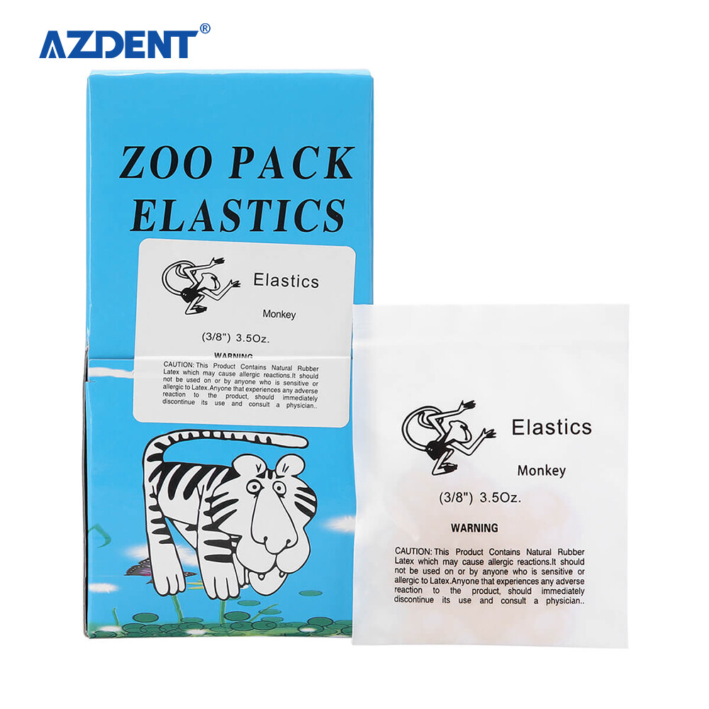 5000Pcs AZDENT Dental Orthodontic Elastics Rubber Bands Bracket Brace 3.5/4.5 OZ