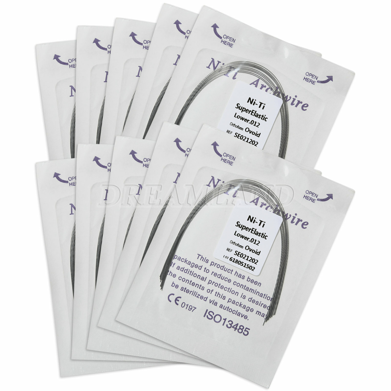 10 Packs SKYSEA Dental Orthodontic Arch Wire Super Elastic Niti Round Ovoid Form