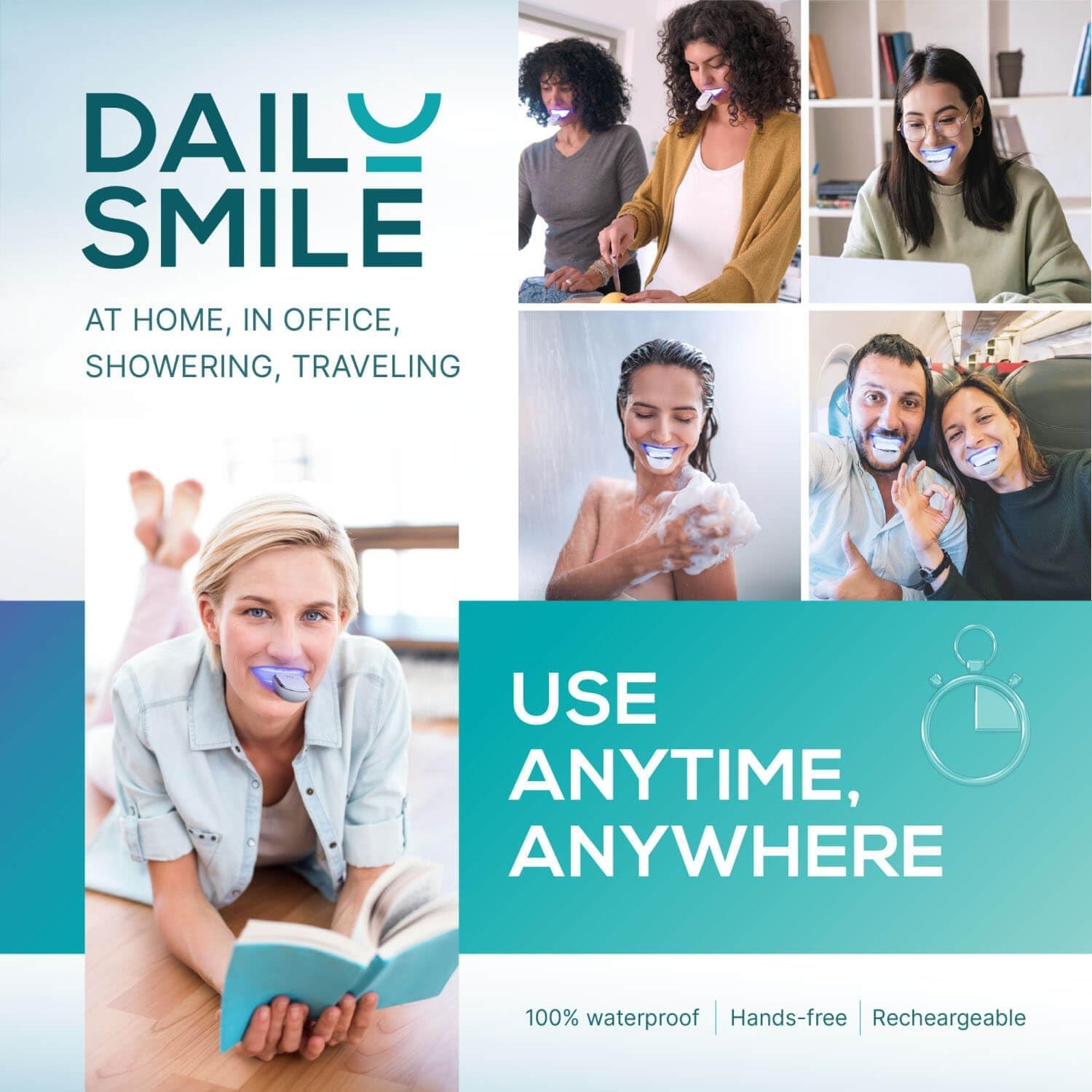 Teeth Whitening Kit 1 Count (Pack of 1), With Led Light