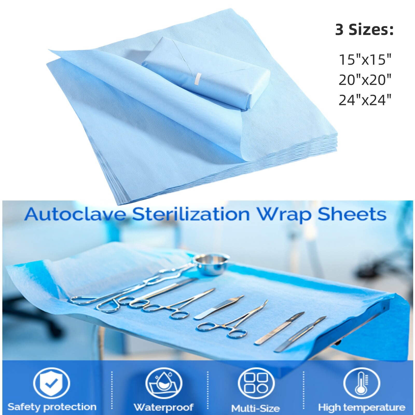 JMU UP to 1000pcs Autoclave CSR Sterilization Wrap Sterilization with Steam & EO