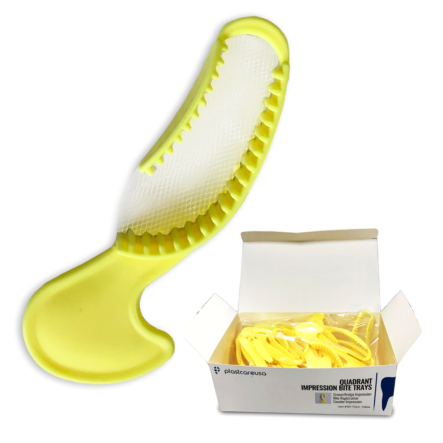 140 Dental Bite Registration Impression Triple Trays Alginate Molding (Quadrant)