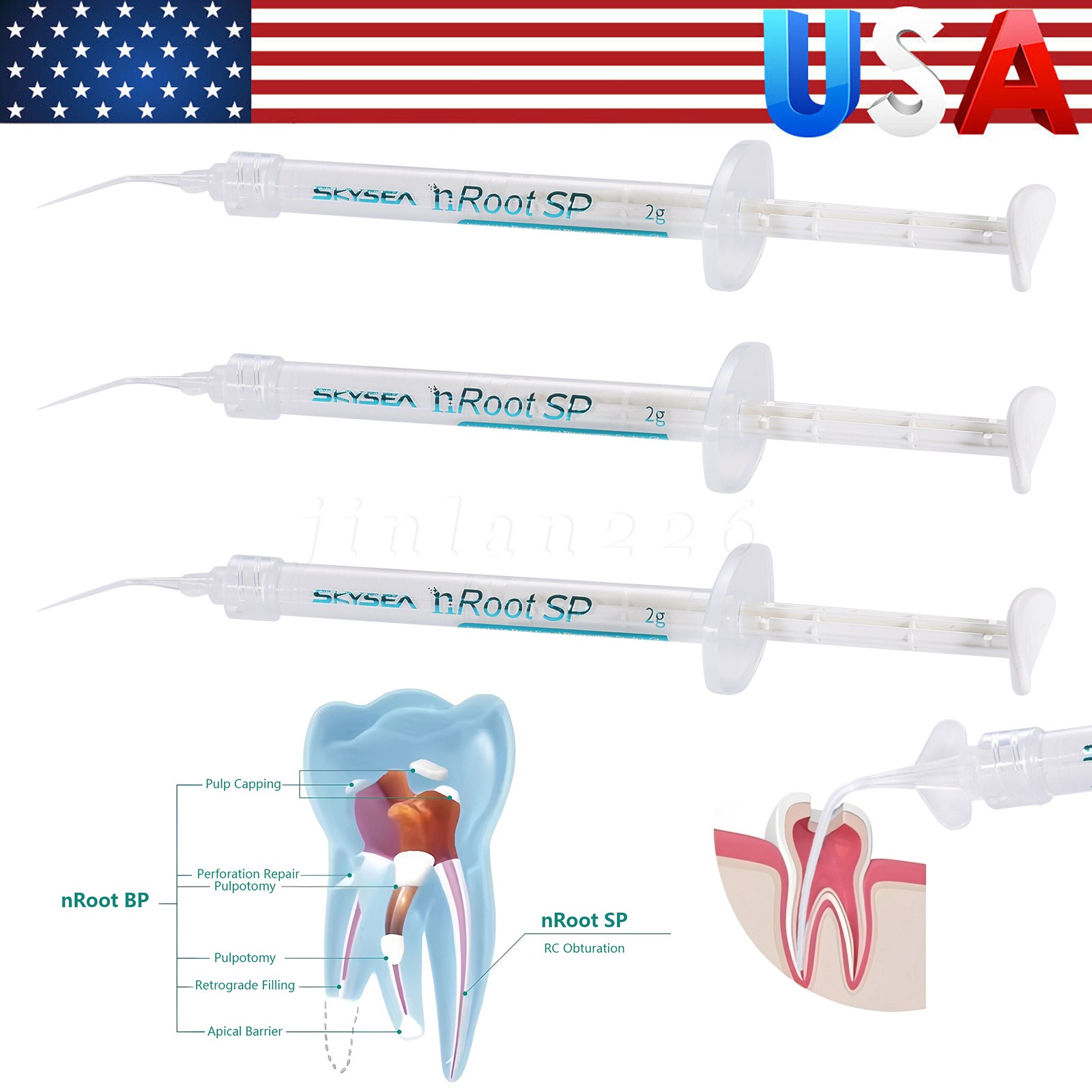 1g SP Dental Injectable Root Canal Bioceramic Sealer Endodontic Sealing Filling