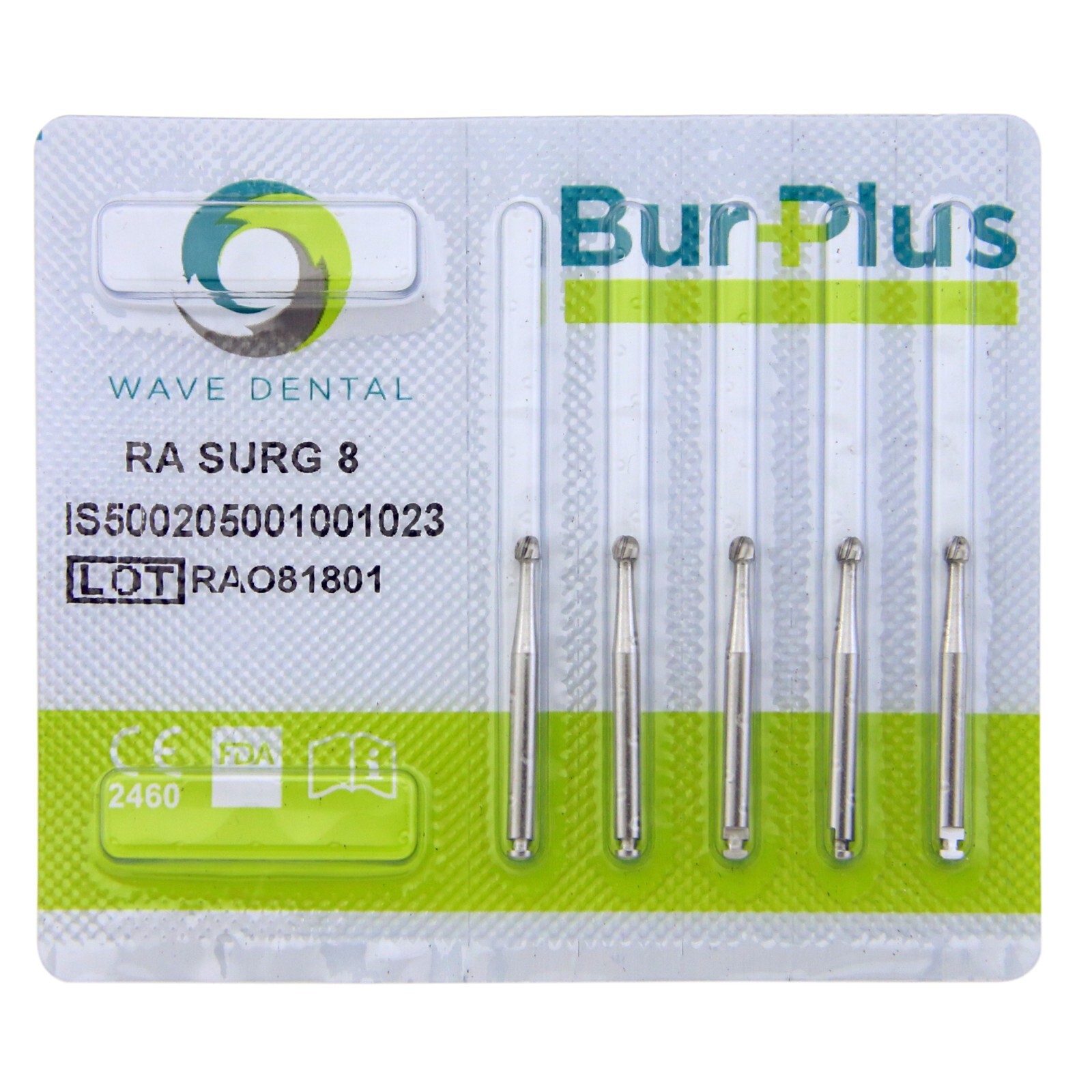 Wave Dental Carbide Round Burs Surgical Length Latch Bur Low Speed LA RA 2 4 6 5