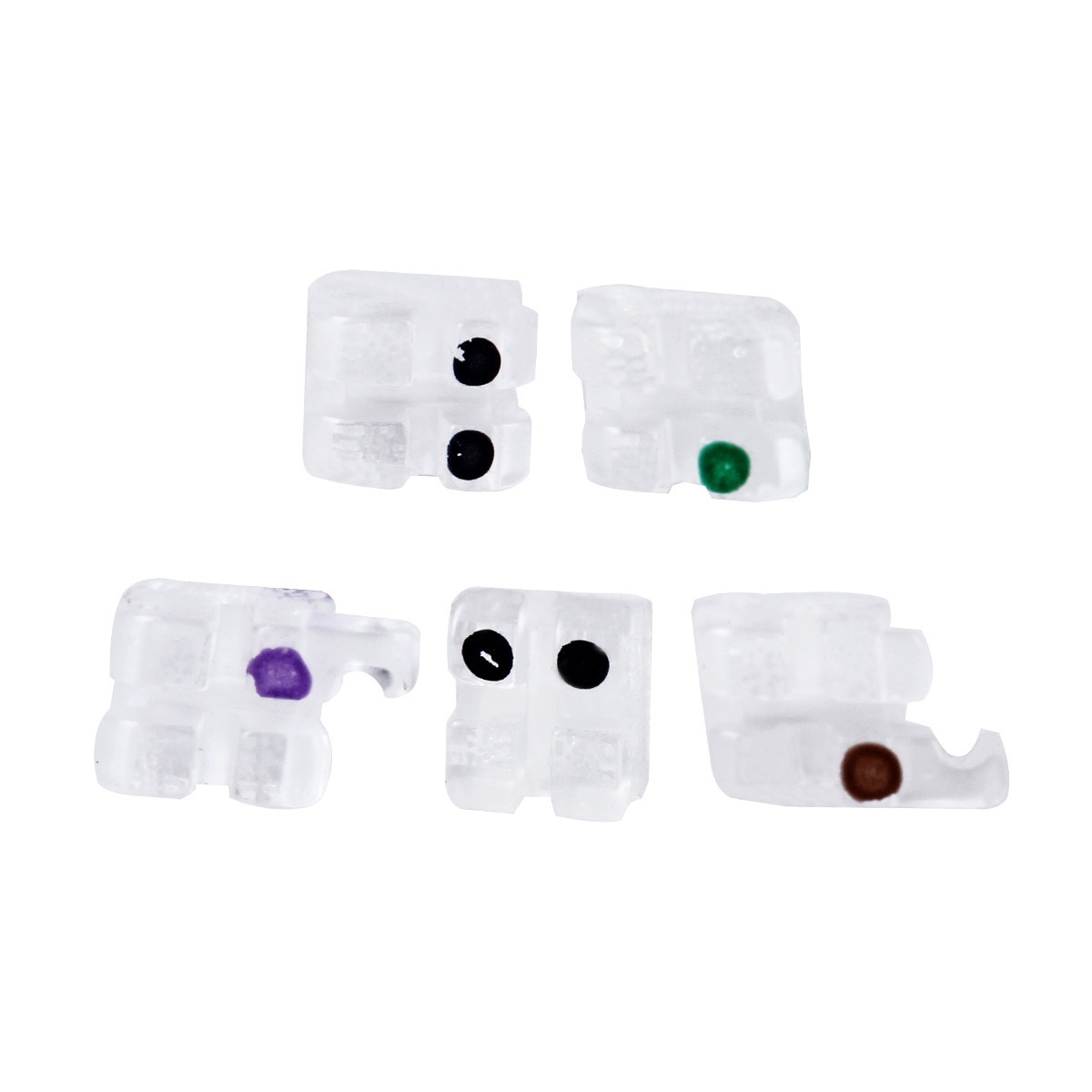 Dental Orthodontic Monocrystalline Sapphire Ceramic Brackets Roth/MBT .022/018