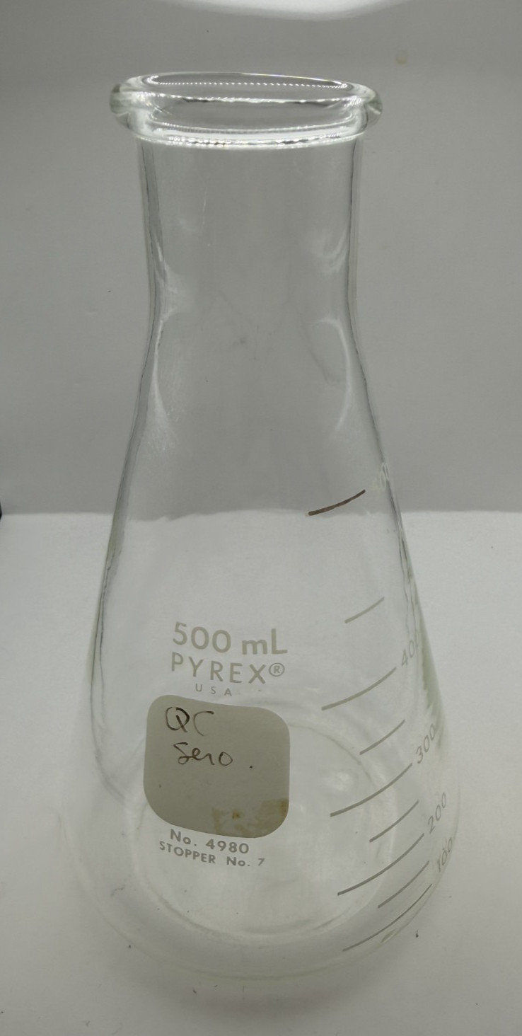 Lot of 8 Erlenmeyer Flasks Mixed Sizes & Brands Laboratory Glassware