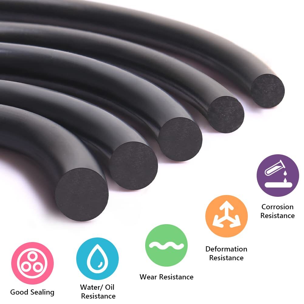1.8mm Cross Section O-Rings NBR Nitrile Rubber 5.4 -133mm OD Oil Resistant Seals