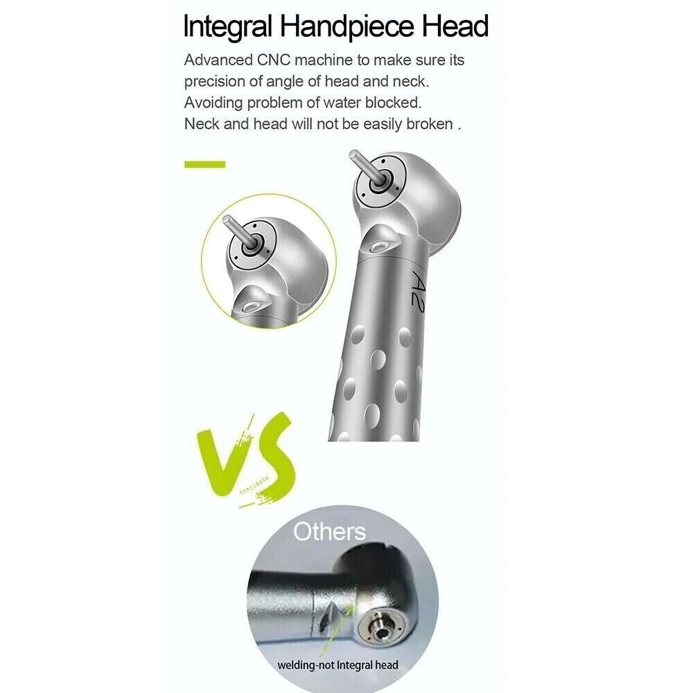 Apple Dental A2 Led High Speed Turbine Handpiece 2 Hole Triple Water Push Button