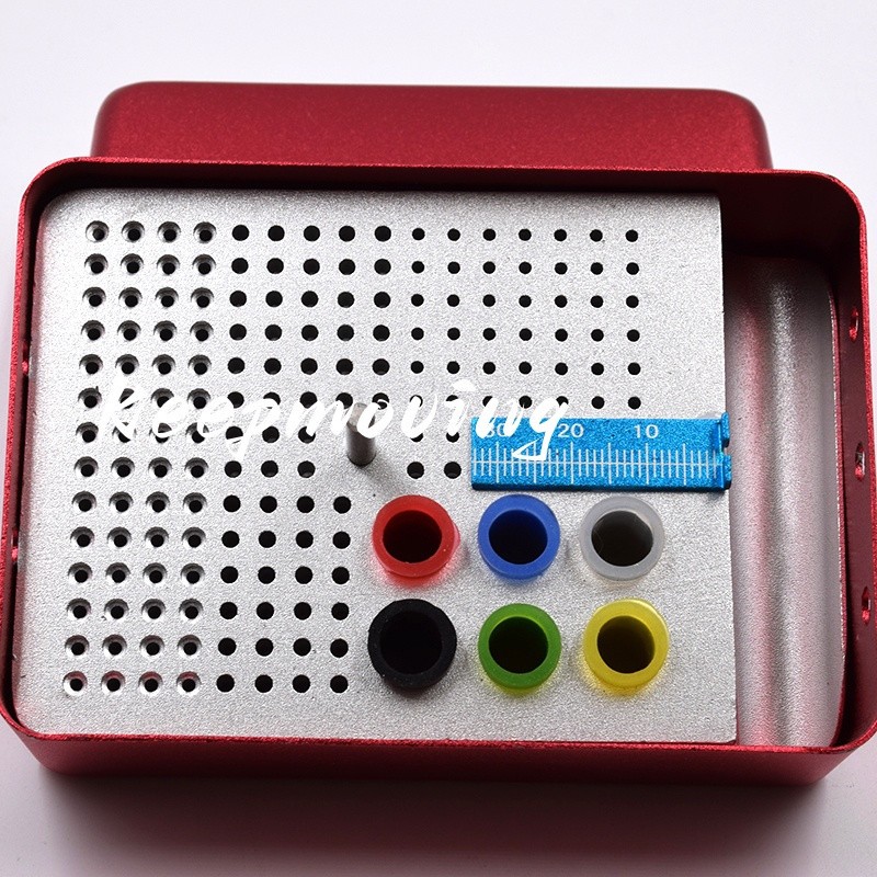 180 Holes Dental Endo Box FG Files Bur Holder Autoclave Organizer Box Ruler