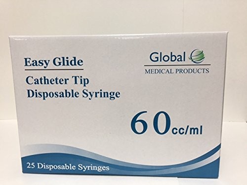 Qty 50 60cc Catheter Tip Syringe NO NEEDLE with Covers Individually Sealed