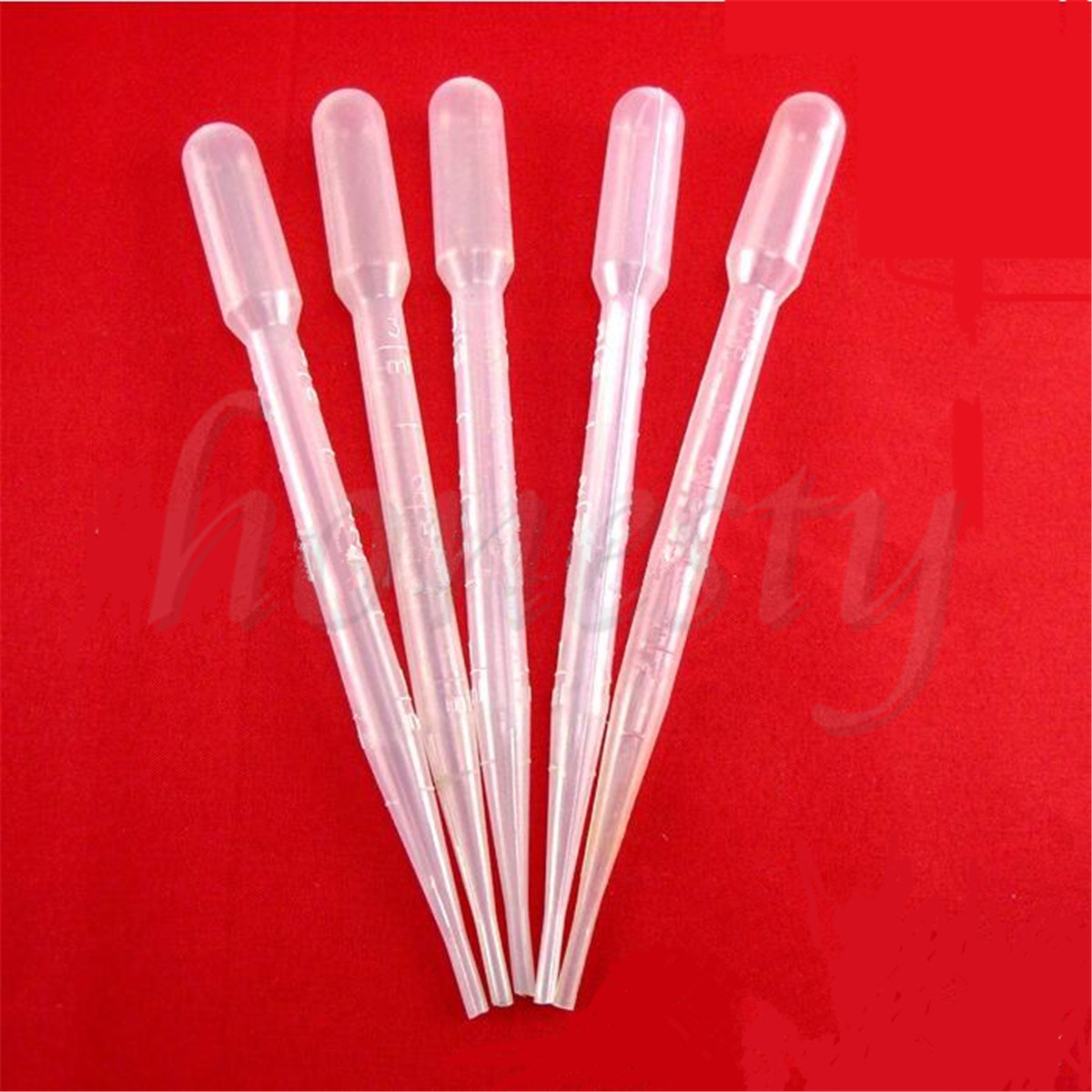 1/2/3/5/10ml Disposable Plastic Eye Dropper Set Transfer Lab Graduated Pipettes