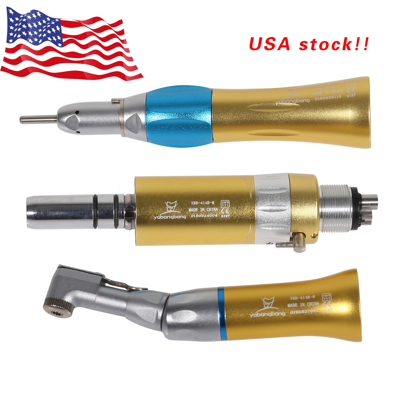 Dental low slow speed straight handpiece/ contra angle/air motor 4 Holes / RA1-8