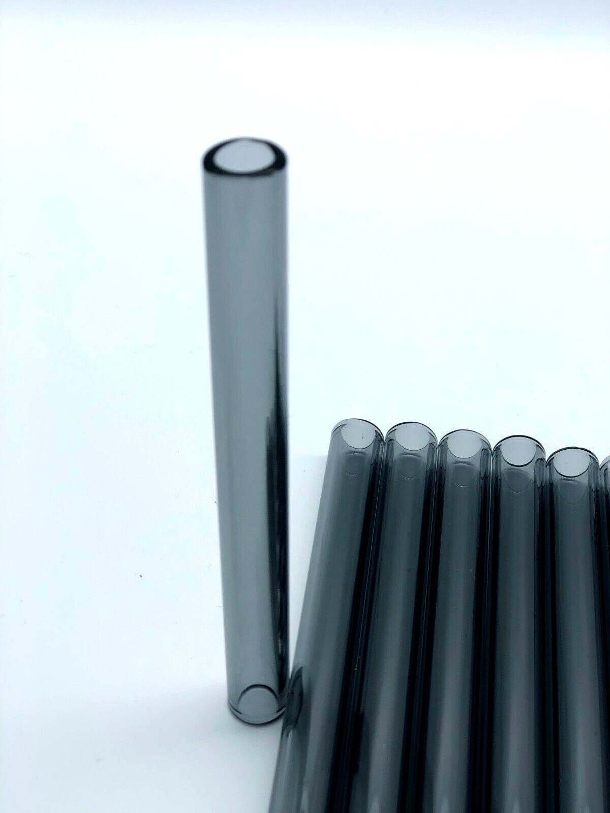 4.5” long (8) Pcs 12mm OD 8mm ID Pyrex Glass Blowing Tubing -Transparent black