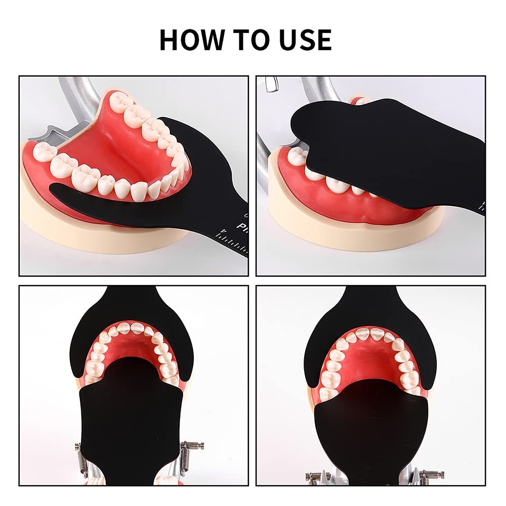 6 Pcs Dental Photography Contraster, 6 Size Black Background Board