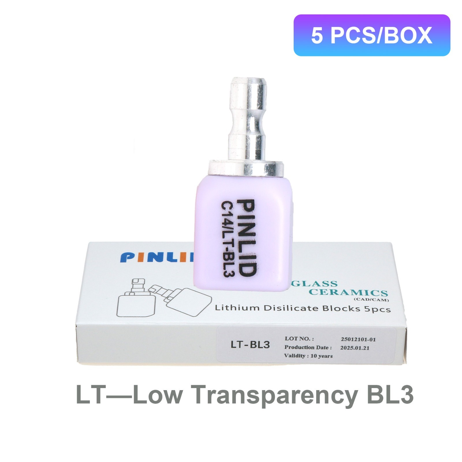Lithium Disilicate C14 Glass Ceramic Block Dental Lab Crown Material for CAD CAM
