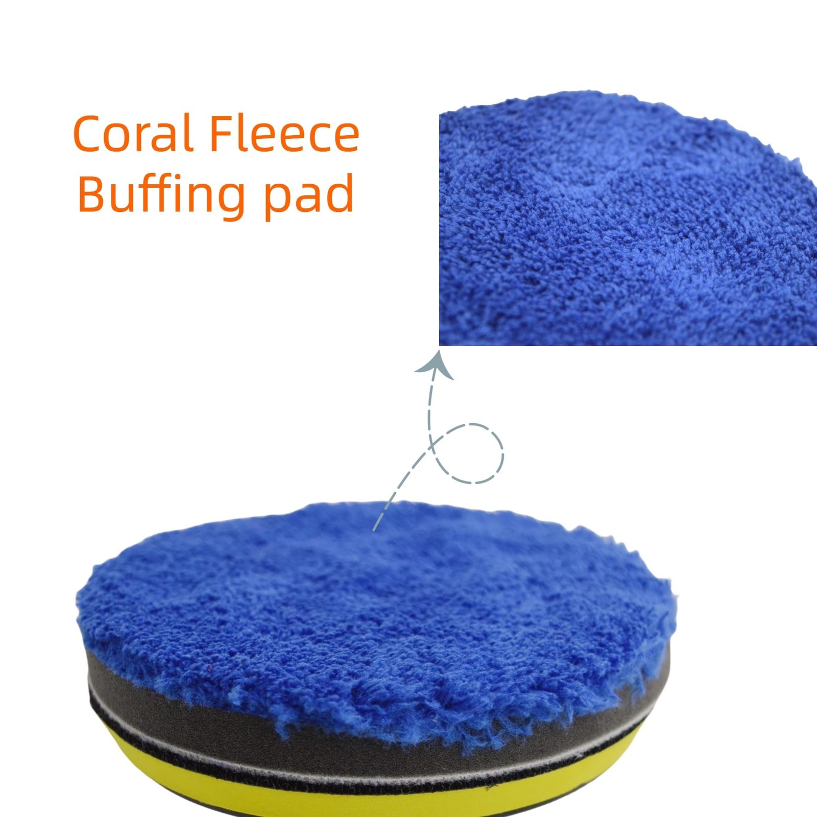 12Pcs 5inch Foam Buffing Polishing Pads Kit, with Coral Fleece Pad, Backing P…