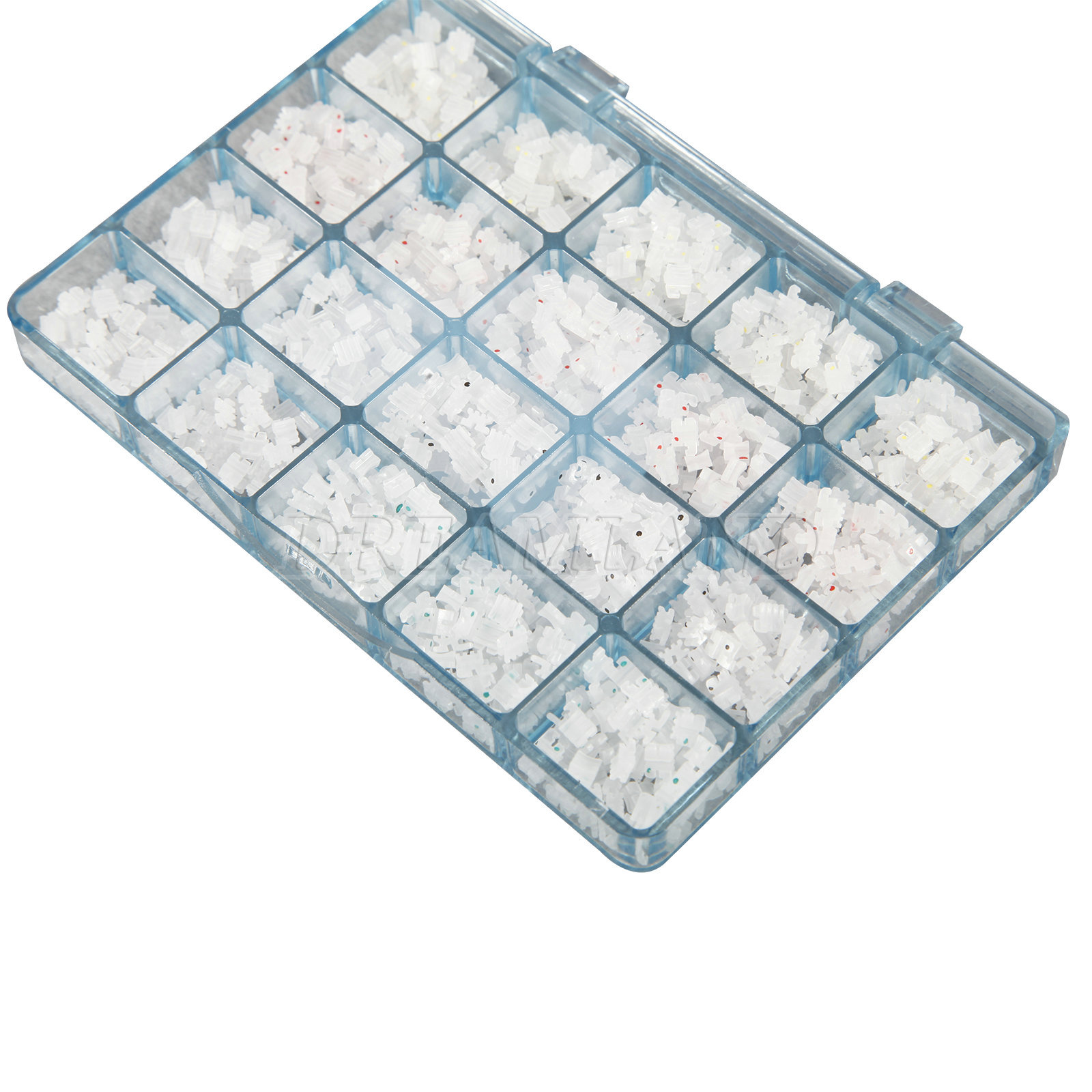 1000pcs/Pack Ceramic Braces Bracket 5*5 hooks 3 4 5 Orthodontic Roth.022 AQ-K