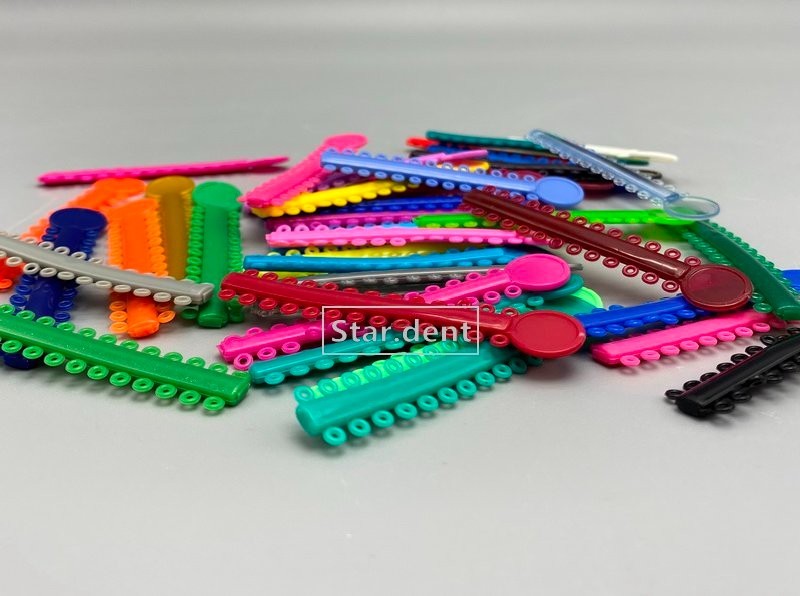 1040Pcs Dental Orthodontic Ligature Ties Elastic Rubber Bands For Bracket Brace
