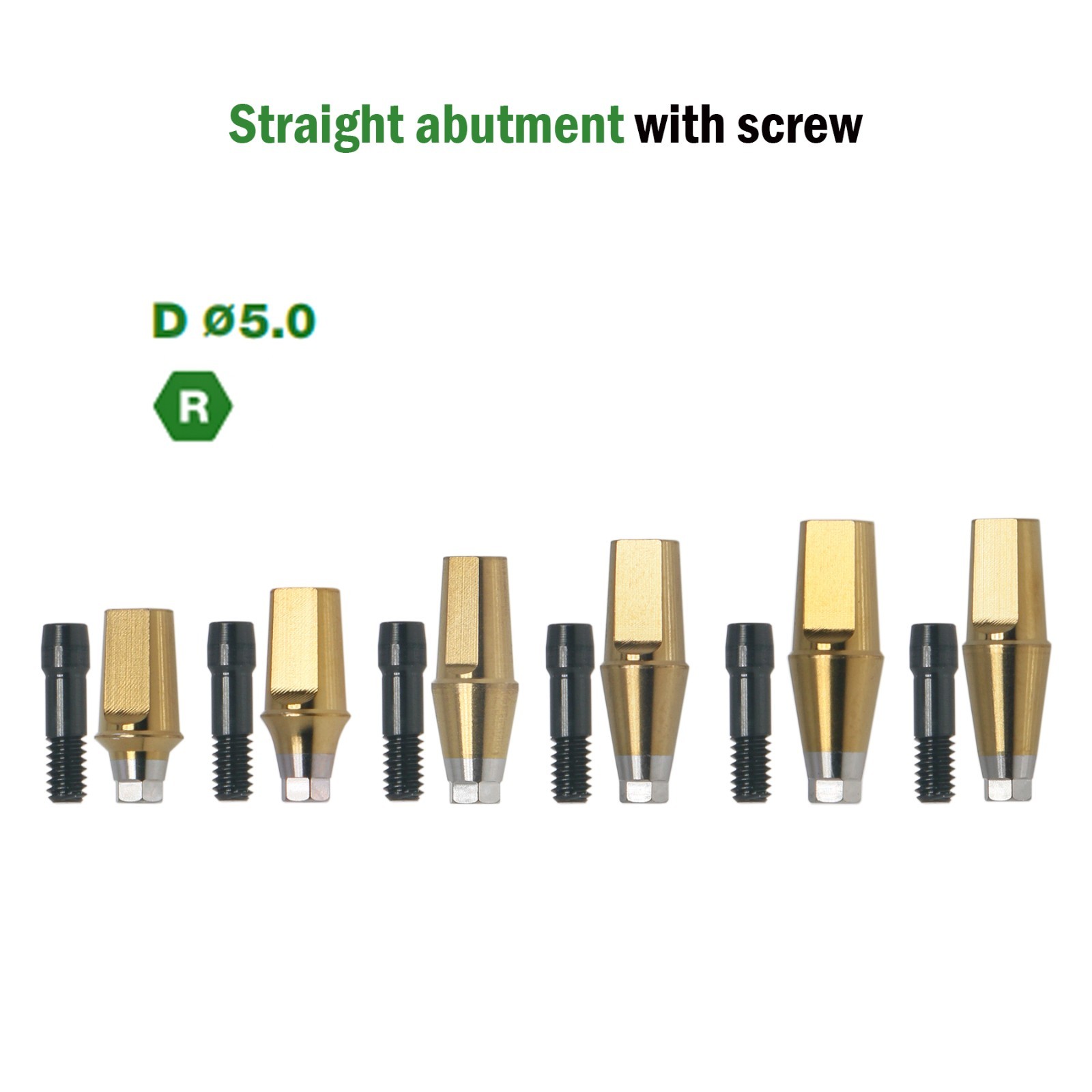 US Dental Straight Transfer Abutment Mini/Regular 1-6.0mm for Osstem Hiossen TS